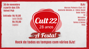 CULT 22 - 28 Anos (capa evento Facebook com DJs)